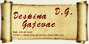 Despina Gajevac vizit kartica